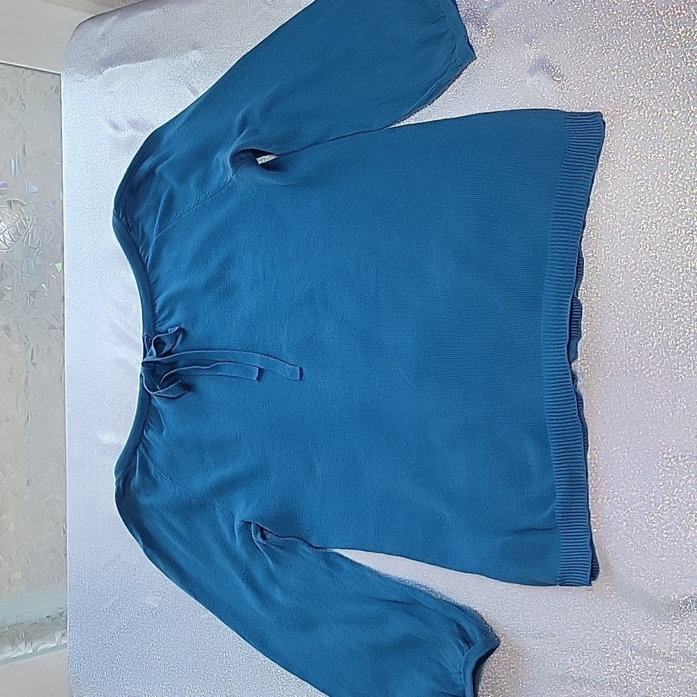Y2k Vintage Juicy Couture Blue Cotton Button Up Cardigan Sweater SZ:M - Picture 10 of 11